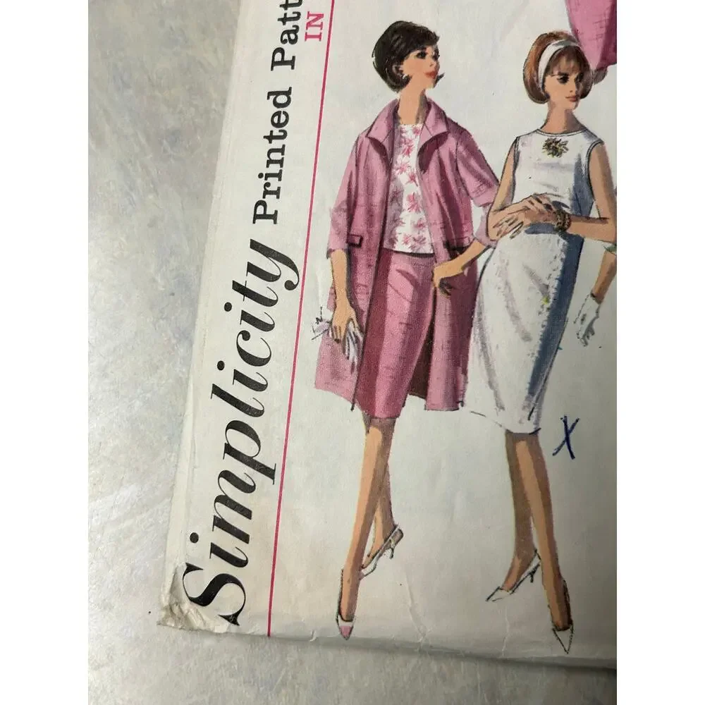 Vintage 1960's Simplicity Pattern #5835 Dress Blouse Skirt Coat‎ Jacket Size 14